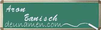 Aron Banisch Visitenkarte